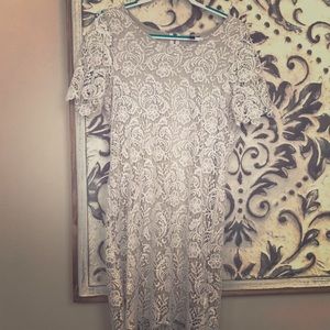 Lace dress-knee length